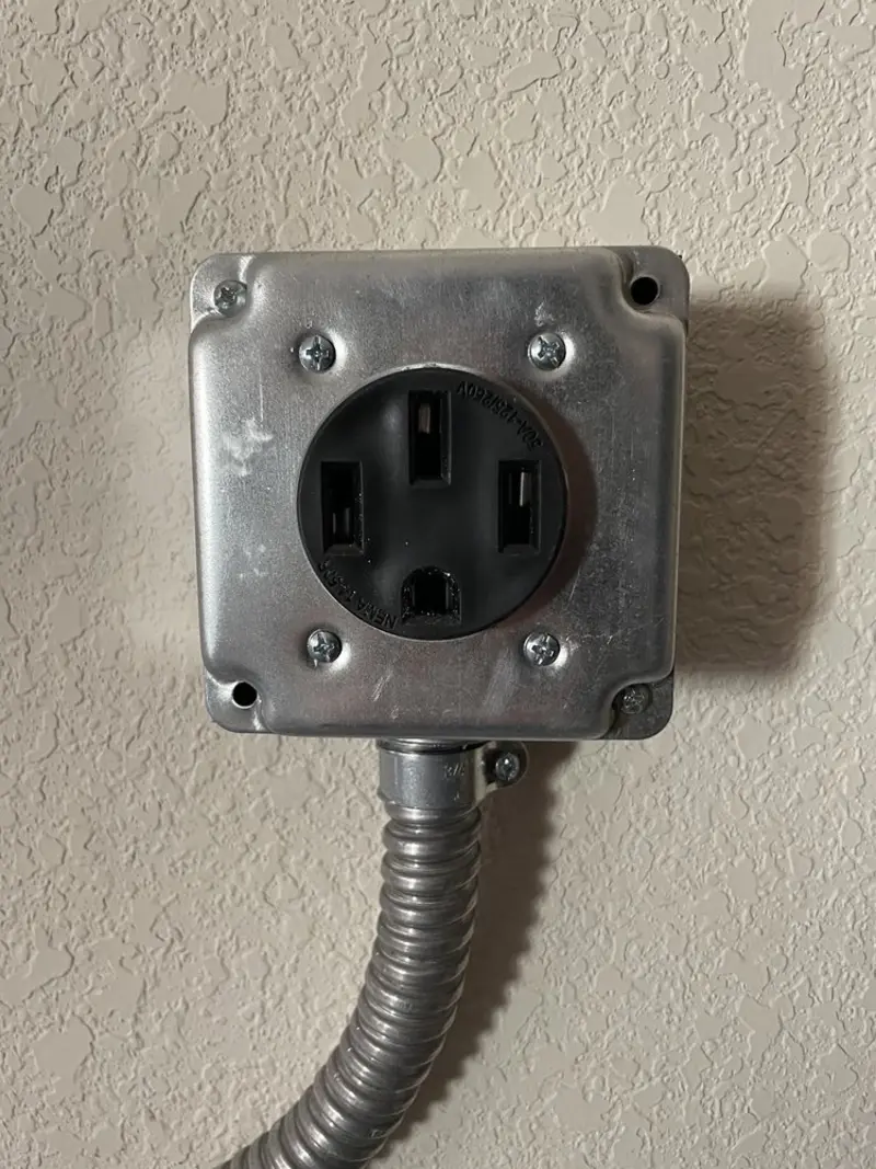 NEMA 14-50 outlet installed for Smart Home Electrical in Saltillo